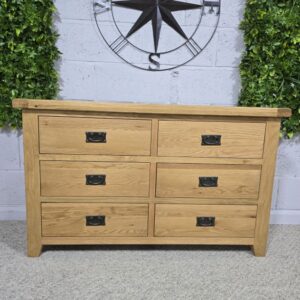PreLoved Barker and Stonehouse Solid Oak Double Chest of Drawers - Save Over 50% PreLoved Barker and Stonehouse Solid Oak Double Chest of Drawers - Save Over 50%