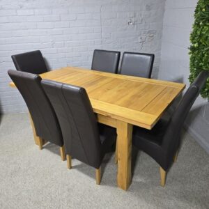 Peek inside its story... then write your own chapter with this second-hand Barker and Stonehouse solid oak dining set. Peek inside its story... then write your own chapter with this second-hand Barker and Stonehouse solid oak dining set.