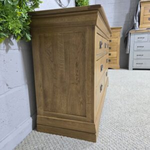 French Farmhouse Rustic Solid Oak 3 over 4 Chest of Drawers - Save £414.99