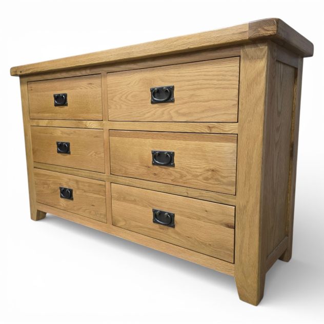 PreLoved Barker and Stonehouse Solid Oak Double Chest of Drawers - Save Over 50% PreLoved Barker and Stonehouse Solid Oak Double Chest of Drawers - Save Over 50%