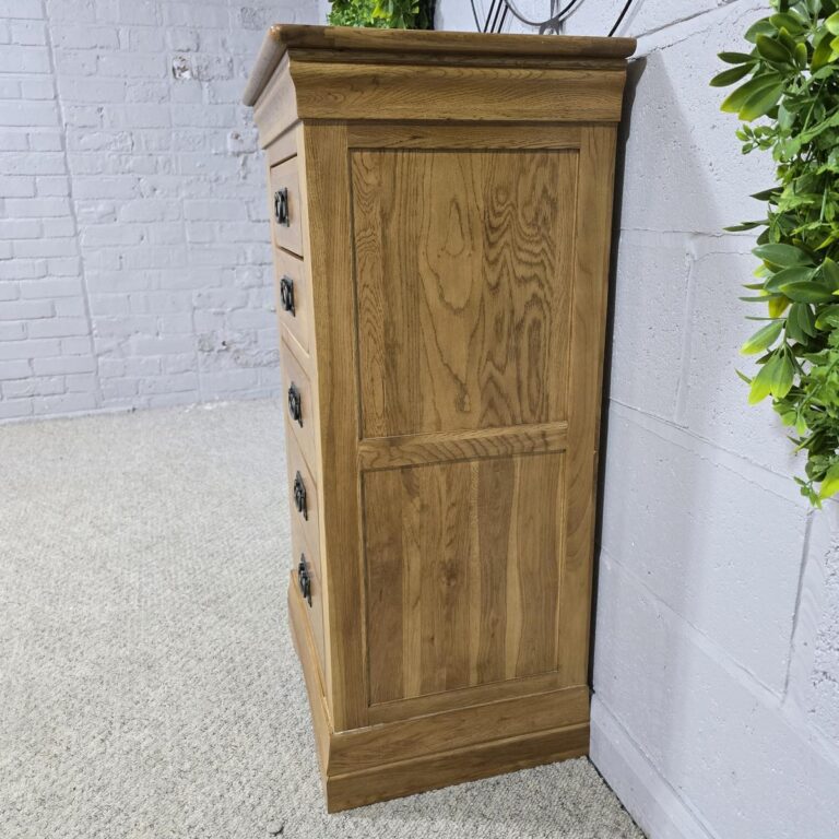 Pre-owned Oak Furniture Land French Farmhouse Tallboy: Timeless Charm and Huge Savings Pre-owned Oak Furniture Land French Farmhouse Tallboy: Timeless Charm and Huge Savings