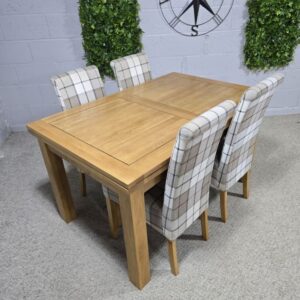 Peek inside its story... then write your own chapter with this pre-loved Oak Furniture Land dining set Peek inside its story... then write your own chapter with this pre-loved Oak Furniture Land dining set