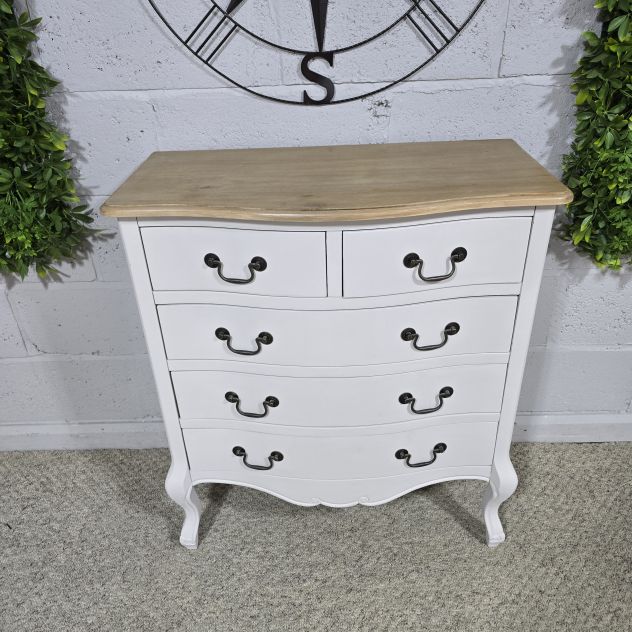Second-hand Cream and Oak Chest of Drawers Second-hand Cream and Oak Chest of Drawers