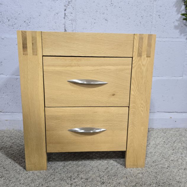 Oak Furniture Land Alto Solid Oak Bedside Drawers: Timeless Quality and Substantial Savings