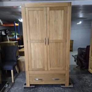 PreLoved Oak FurnitureLand Alto Double Wardrobe in Solid Oak PreLoved Oak FurnitureLand Alto Double Wardrobe in Solid Oak