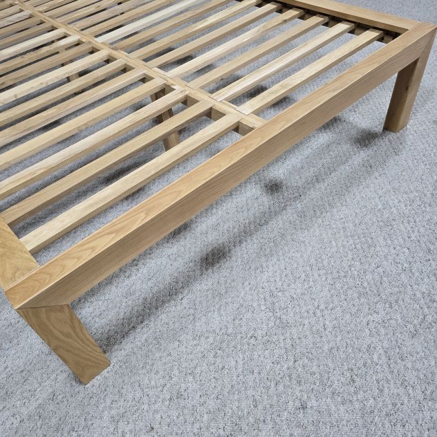 Peek inside its story... then write your own chapter with this pre-loved Oak FurnitureLand solid oak double bed frame.