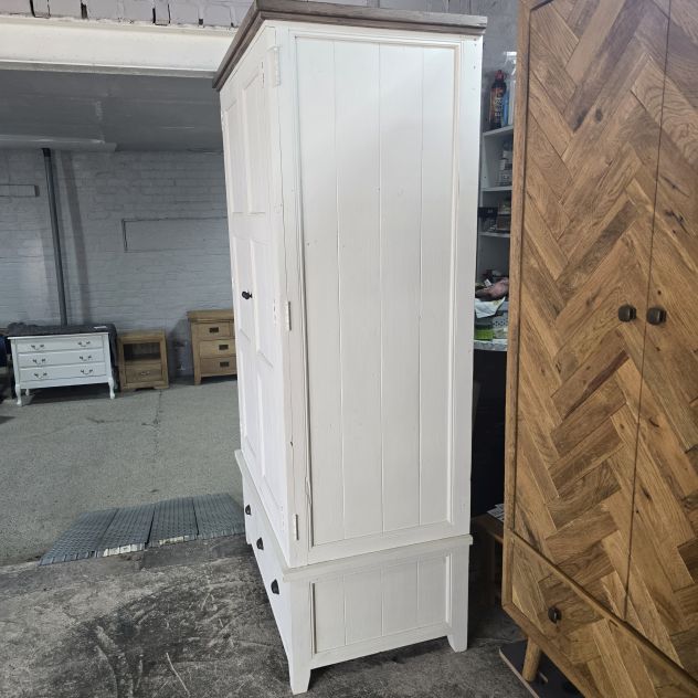 Barker And Stonehouse Carisbrooke Double Wardrobe: Reclaimed Wood Elegance Barker And Stonehouse Carisbrooke Double Wardrobe: Reclaimed Wood Elegance