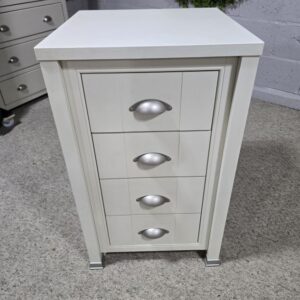 Peek inside its story... then write your own chapter with this second-hand solid wood tallboy. Peek inside its story... then write your own chapter with this second-hand solid wood tallboy.