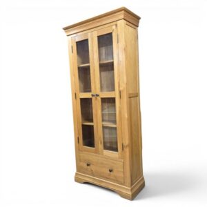 Elegant PreLoved Barker and Stonehouse Solid Oak Display Unit with Dovetail Joints and Adjustable Shelves Elegant PreLoved Barker and Stonehouse Solid Oak Display Unit with Dovetail Joints and Adjustable Shelves