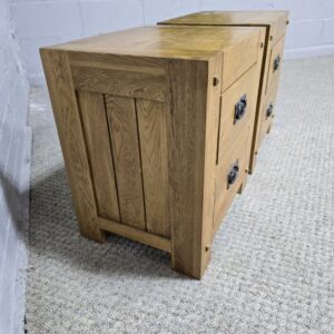 Second Hand Oak FurnitureLand Solid Oak Bedside Drawers - Save Big and Add Character Second Hand Oak FurnitureLand Solid Oak Bedside Drawers - Save Big and Add Character