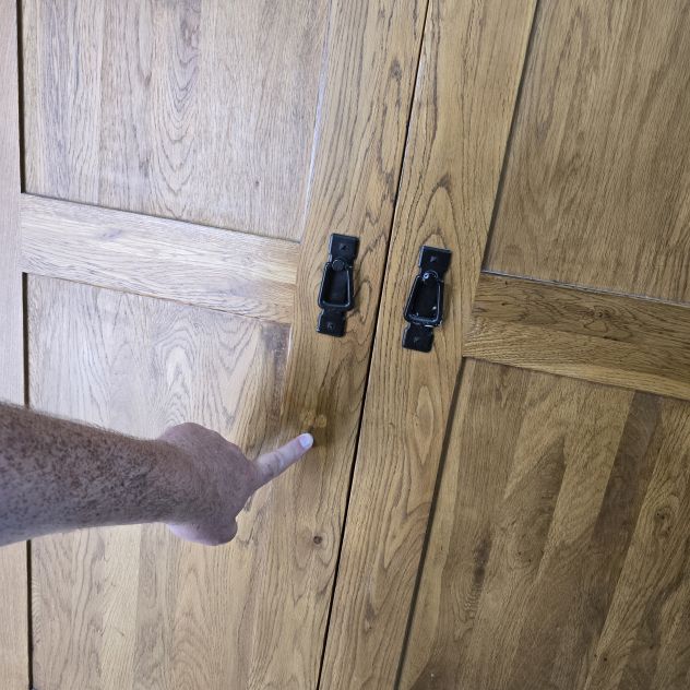 Elegant and Durable: Second-hand Oak Furniture Land Original Rustic Solid Oak Double Wardrobe Elegant and Durable: Second-hand Oak Furniture Land Original Rustic Solid Oak Double Wardrobe