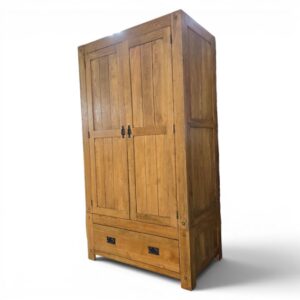 oak furniture land second-hand double wardrobe solid oak