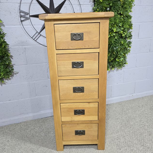PreLoved Solid Oak Tallboy: Timeless Quality and Huge Savings PreLoved Solid Oak Tallboy: Timeless Quality and Huge Savings