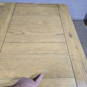 Explore the timeless quality of this second-hand Oak Furniture Land solid oak dining table Explore the timeless quality of this second-hand Oak Furniture Land solid oak dining table
