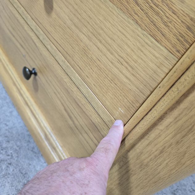 Peek inside its story... then write your own chapter with this PreLoved Barker and Stonehouse solid oak chest. Huge savings await! Peek inside its story... then write your own chapter with this PreLoved Barker and Stonehouse solid oak chest. Huge savings await!
