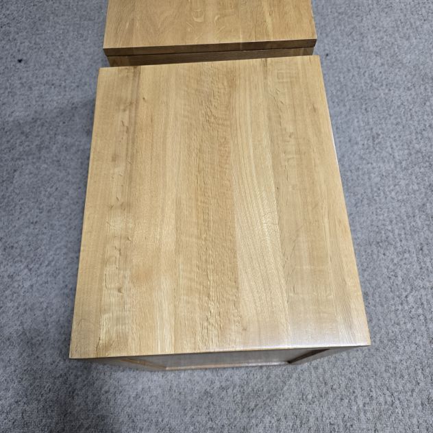 Oak Furniture Land Bevel Solid Oak Bedside Cabinets - Preowned and Fabulous Oak Furniture Land Bevel Solid Oak Bedside Cabinets - Preowned and Fabulous