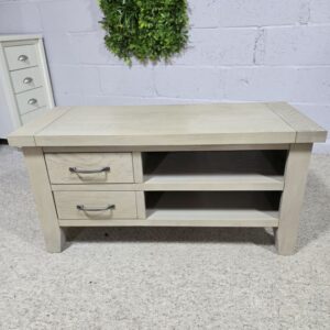 Explore the second hand solid wood TV stand in soft grey wash, a perfect blend of quality and affordability. Explore the second hand solid wood TV stand in soft grey wash, a perfect blend of quality and affordability.