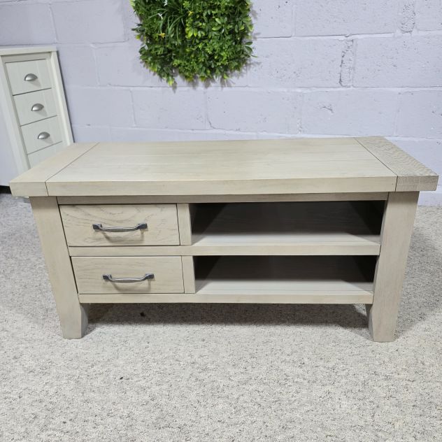 Explore the second hand solid wood TV stand in soft grey wash, a perfect blend of quality and affordability. Explore the second hand solid wood TV stand in soft grey wash, a perfect blend of quality and affordability.
