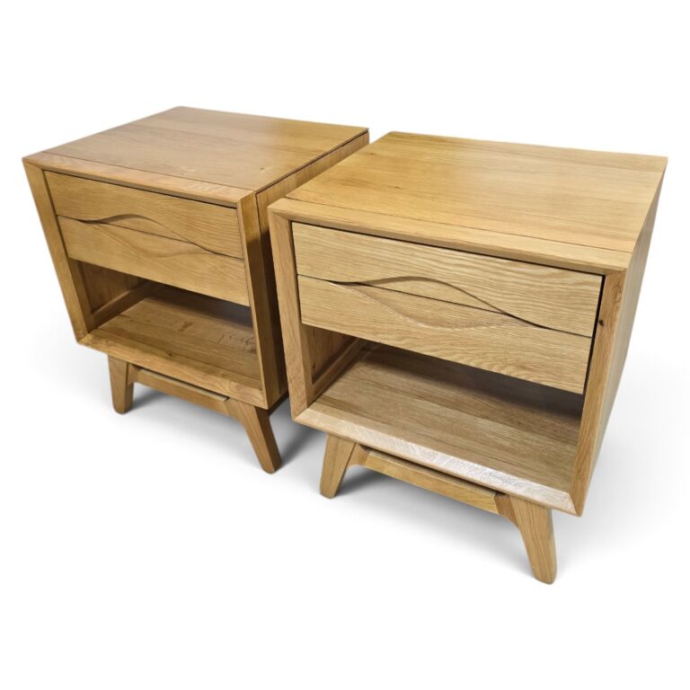 Peek inside its story... then write your own chapter with these pre-owned Oak Furniture land Ellipse bedside tables Peek inside its story... then write your own chapter with these pre-owned Oak Furniture land Ellipse bedside tables