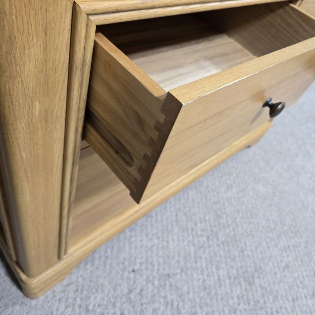 Peek inside its story... then write your own chapter with this PreLoved Barker and Stonehouse solid oak chest. Huge savings await! Peek inside its story... then write your own chapter with this PreLoved Barker and Stonehouse solid oak chest. Huge savings await!