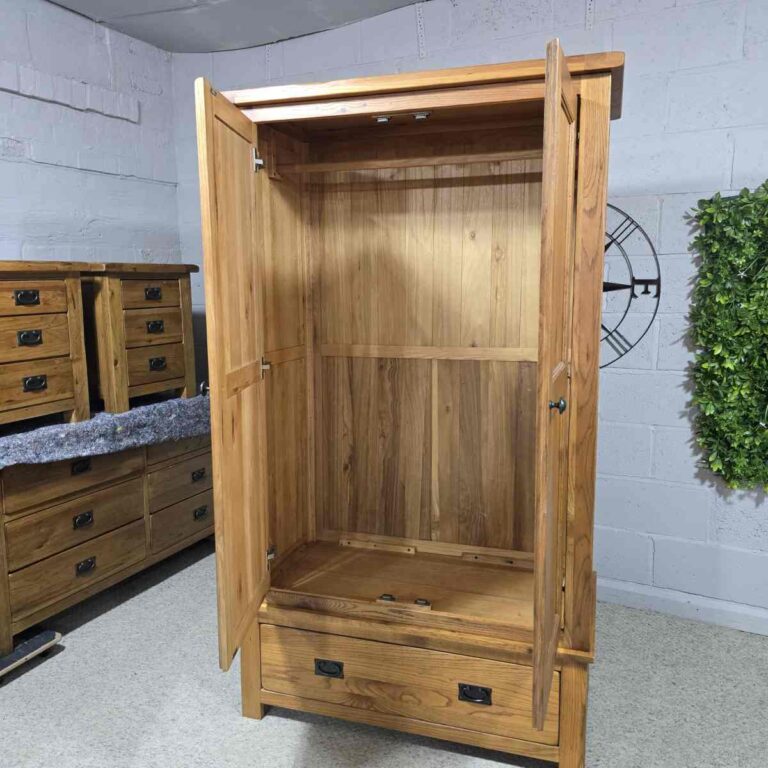 Barker and Stonehouse Solid Oak Double Wardrobe: Timeless Quality and Substantial Savings Barker and Stonehouse Solid Oak Double Wardrobe: Timeless Quality and Substantial Savings