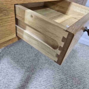 Elevate your hallway with this PreLoved Barker and Stonehouse solid oak console table. Dovetail joints and smooth pulls make it a practical and elegant choice. Elevate your hallway with this PreLoved Barker and Stonehouse solid oak console table. Dovetail joints and smooth pulls make it a practical and elegant choice.