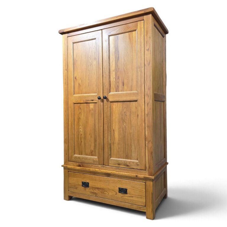 Barker and Stonehouse Solid Oak Double Wardrobe: Timeless Quality and Substantial Savings Barker and Stonehouse Solid Oak Double Wardrobe: Timeless Quality and Substantial Savings