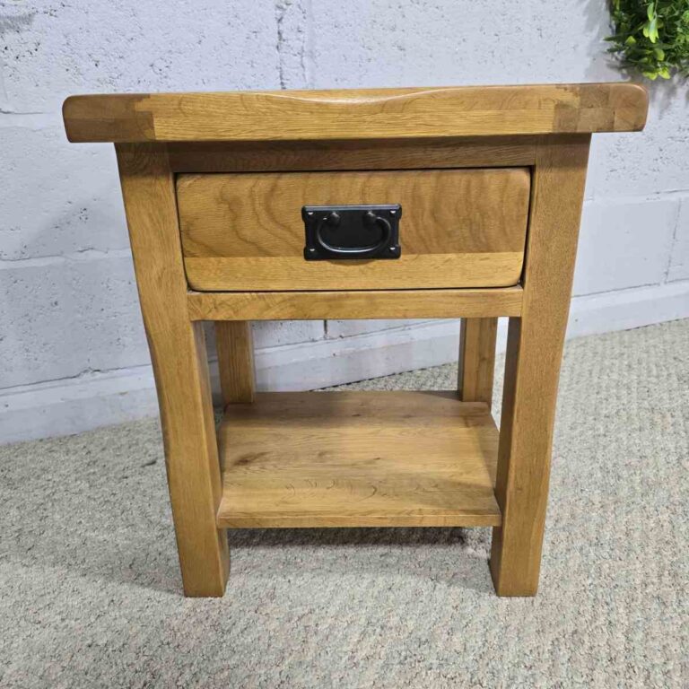 Elevate Your Space with This Pre-loved Oak Furniture Land Original Rustic Side Table Elevate Your Space with This Pre-loved Oak Furniture Land Original Rustic Side Table