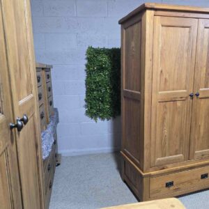 Barker and Stonehouse Solid Oak Double Wardrobe: Timeless Quality and Substantial Savings Barker and Stonehouse Solid Oak Double Wardrobe: Timeless Quality and Substantial Savings