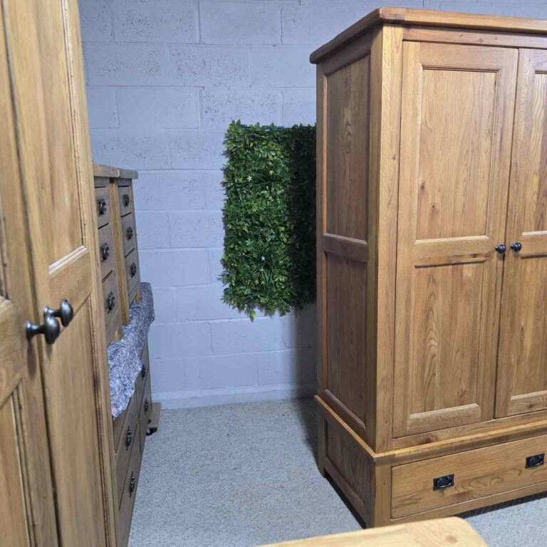 Barker and Stonehouse Solid Oak Double Wardrobe: Timeless Quality and Substantial Savings Barker and Stonehouse Solid Oak Double Wardrobe: Timeless Quality and Substantial Savings