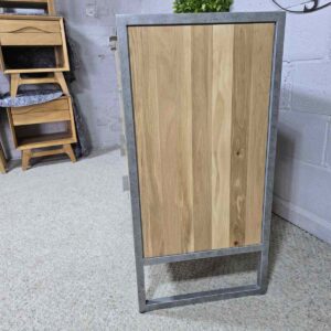 Elegant PreLoved Oak Furniture land Brooklyn Chest in Solid Oak and Steel Elegant PreLoved Oak Furniture land Brooklyn Chest in Solid Oak and Steel