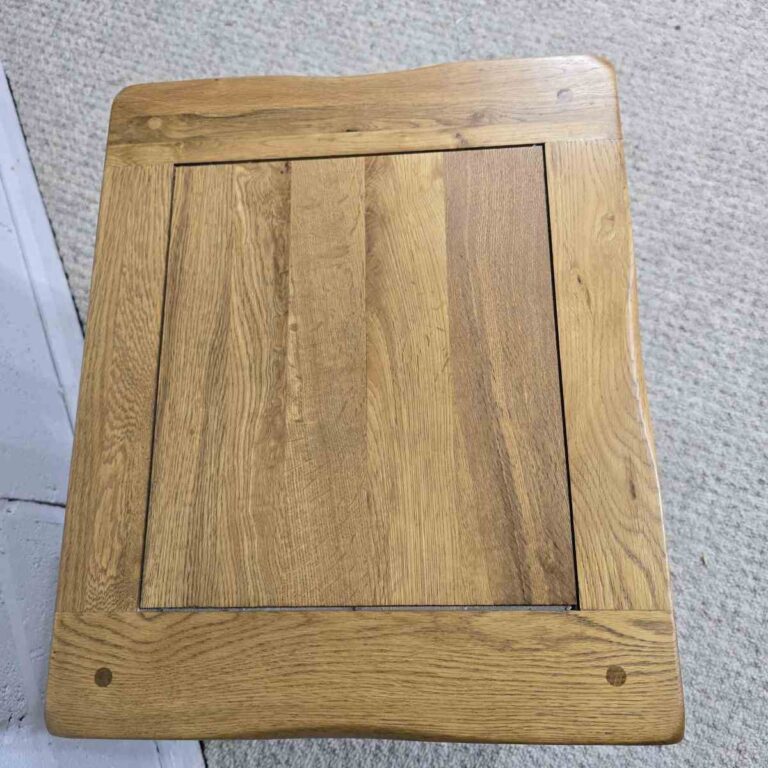 Elevate Your Space with This Pre-loved Oak Furniture Land Original Rustic Side Table Elevate Your Space with This Pre-loved Oak Furniture Land Original Rustic Side Table