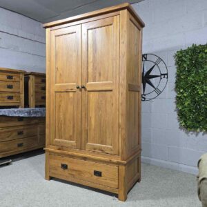 Barker and Stonehouse Solid Oak Double Wardrobe: Timeless Quality and Substantial Savings Barker and Stonehouse Solid Oak Double Wardrobe: Timeless Quality and Substantial Savings