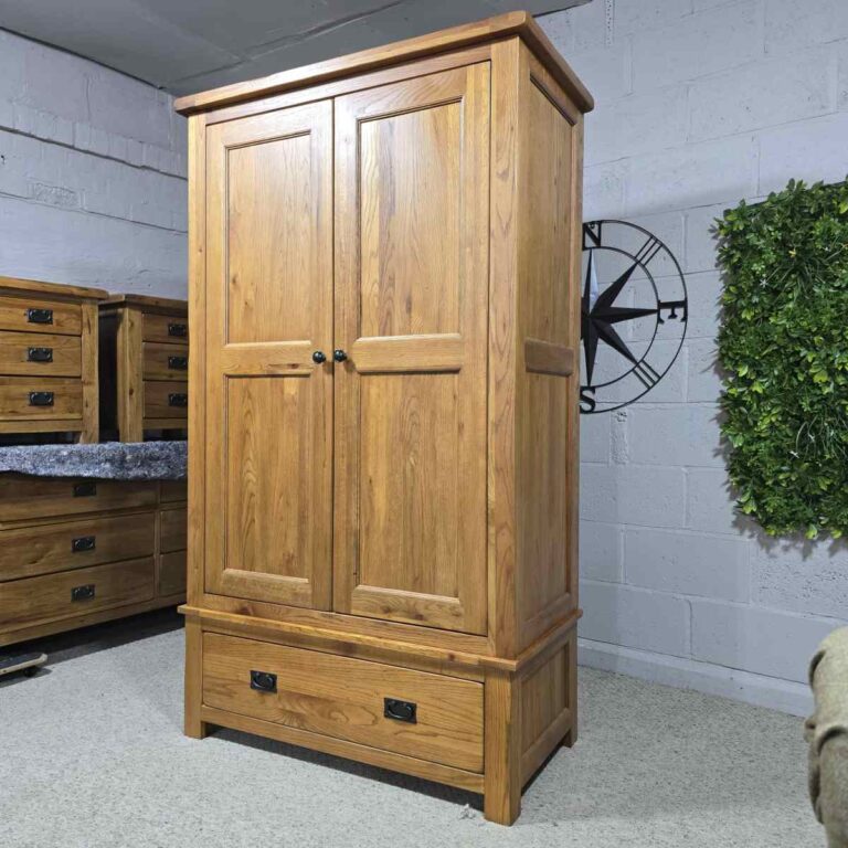 Barker and Stonehouse Solid Oak Double Wardrobe: Timeless Quality and Substantial Savings Barker and Stonehouse Solid Oak Double Wardrobe: Timeless Quality and Substantial Savings